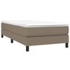 vidaXL Estructura de cama con somier tela taupe 90x200 cm