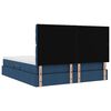 vidaXL Cama con tira de luces LED con cabecera Azul 180 x 200 cm tela