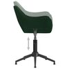 vidaXL Sillas de comedor giratorias 2 unidades terciopelo verde oscuro