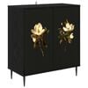 vidaXL Aparador BREMEN Roble Negro 69 x 33 x 76 cm