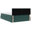 vidaXL Cama con almacenamiento Verde oscuro 140 x 200 cm Terciopelo
