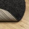 vidaXL Alfombra peluda de pelo largo moderna PAMPLONA negro &Oslash; 240 cm
