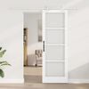 vidaXL Puerta Corredera 73,5 x 211 cm Madera de pino maciza y vidrio