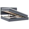 vidaXL Cama de almacenamiento LED con colch&oacute;n Gris oscuro 200 x 200 cm