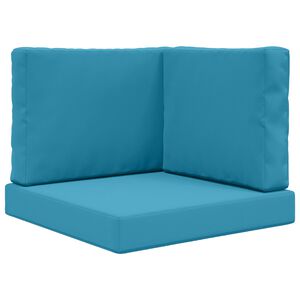 vidaXL Coj&iacute;n para sof&aacute; de exterior 3 pcs Azul Royal Poli&eacute;ster