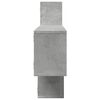 vidaXL Estante de pared madera ingeniería gris hormigón 167,5x18x68 cm