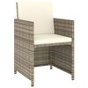 vidaXL Set comedor de jard&iacute;n 6 piezas y cojines rat&aacute;n sint&eacute;tico beige