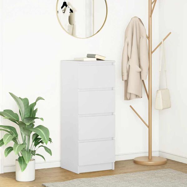 vidaXL Aparador blanco 37,5x35x99 cm madera de ingenier&iacute;a