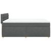 vidaXL Cama box spring con colch&oacute;n tela gris oscuro 140x200 cm