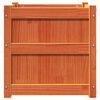 vidaXL Jardinera exterior madera maciza pino marrón cera 50x50x50 cm