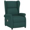 vidaXL Sill&oacute;n orejero de masaje el&eacute;ctrico tela verde oscuro