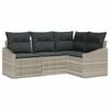 vidaXL Conjunto de sof&aacute;s de jard&iacute;n 4 uds. Gris Claro rat&aacute;n sint&eacute;tico