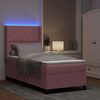 vidaXL Cama tipo Box Spring con colch&oacute;n Rosa 100 x 200 cm Terciopelo