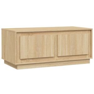vidaXL Mesa de centro madera contrachapada roble Sonoma 102x50x44 cm