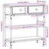 vidaXL Mesa Consola con caj&oacute;n Madera vieja 72.5 x 25 x 75 cm