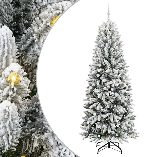 vidaXL Árbol de Navidad artificial 240 cm PVC y Plástico y Acero y PE