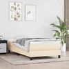 vidaXL Estructura de cama con somier tela crema 80x200 cm
