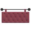 vidaXL Cabecera Colgante Rojo vino 110 x 55 x 7 cm tela