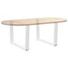 vidaXL Patas para mesa de centro en forma de V (2 unidades), color blanco, 70 x (42-43,3) cm, acero