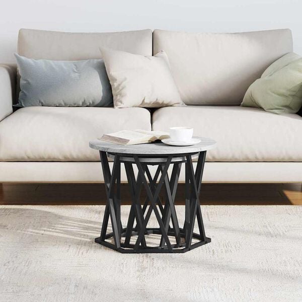 vidaXL Mesa lateral 2 pcs Gris sonoma 50 x 50 x 40 cm