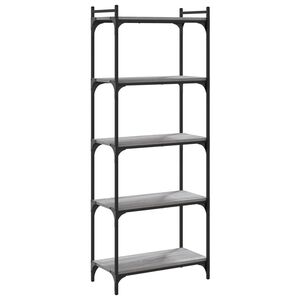 vidaXL Librer&iacute;a 5 estantes madera ingenier&iacute;a gris Sonoma 60x30x154 cm