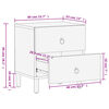 vidaXL Mesitas de noche 2 uds madera maciza de mango 40x33x46 cm