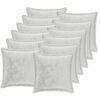 vidaXL Coj&iacute;n decorativo 12 uds. HOUTEN Gris Claro 40 x 40 cm Franela
