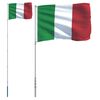 vidaXL M&aacute;stil y bandera de Italia aluminio 5,5 m