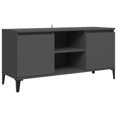 vidaXL Mueble de TV con patas de metal gris 103,5x35x50 cm