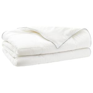vidaXL Edred&oacute;n 140x220 cm Verano 200 GSM Lana australiana Blanco