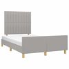 vidaXL Estructura de cama sin colch&oacute;n tela gris claro 120x190 cm