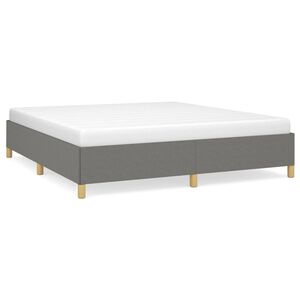 vidaXL Cama sin colch&oacute;n de tela gris oscuro 160x200 cm