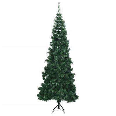vidaXL Árbol de Navidad artificial de esquina verde 240 cm PVC