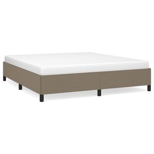 vidaXL Cama sin colch&oacute;n tela gris taupe 160x200 cm