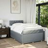 vidaXL Cama box spring con colch&oacute;n tela gris claro 120x200 cm