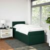 vidaXL Cama box spring con colch&oacute;n terciopelo verde oscuro 100x200 cm
