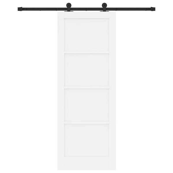 vidaXL Puerta Corredera y Negro 78 x 211 cm Madera de pino macizo