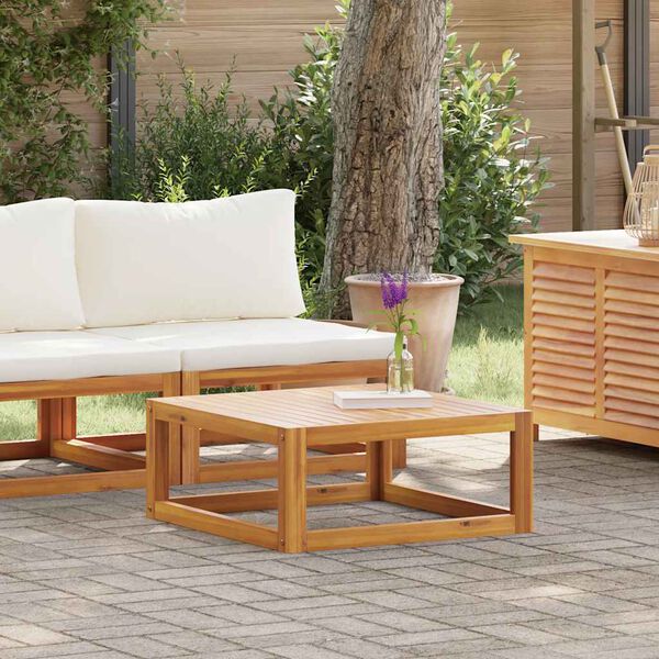 vidaXL Set de sof&aacute; de jard&iacute;n 2 pzas con coj&iacute;n madera maciza de acacia