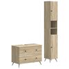 vidaXL Juego de gabinete de ba&ntilde;o de 2 piezas BREDA Roble Sonoma