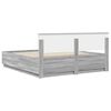 vidaXL Estructura de cama con cabecera Gris Sonoma 200 x 200 cm