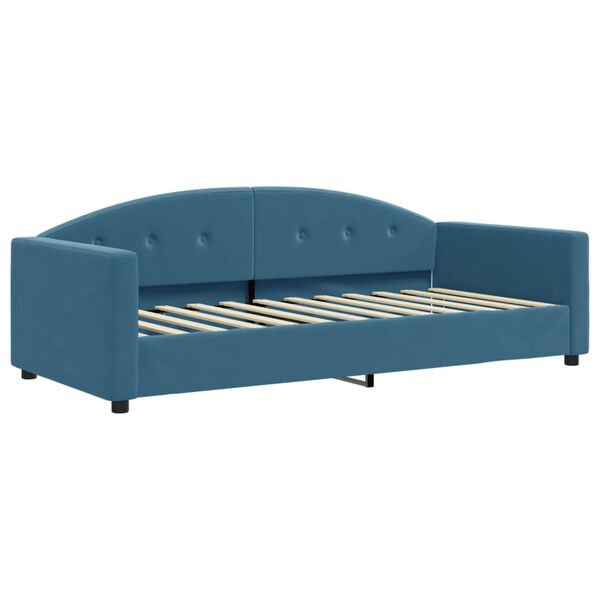 vidaXL Sof&aacute; cama sin colch&oacute;n terciopelo azul 90x200 cm
