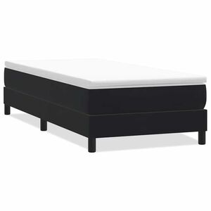 vidaXL Cama box spring sin colch&oacute;n cuero sint&eacute;tico negro 80x210 cm