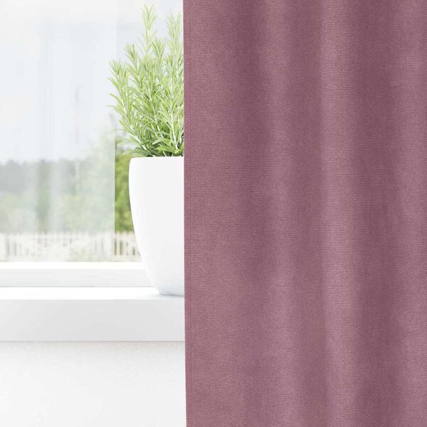 vidaXL Cortinas opacas 2 pcs Rosa Oscuro 140 x 245 cm Terciopelo