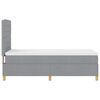 vidaXL Cama tipo Box Spring con colch&oacute;n Gris Claro 90 x 190 cm tela