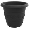 vidaXL Maceta Redonda para Flores 6 pcs Negro &Oslash; 26 x 21.5 cm Pl&aacute;stico