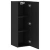 vidaXL Mueble de TV de Pared Roble Negro 30,5 x 30 x 90 cm