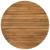 vidaXL Encimera &Oslash; 70 x 3,5 Redondo Madera de teca maciza Natural