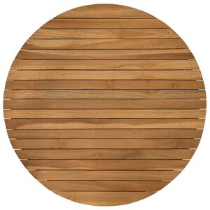 vidaXL Encimera &Oslash; 70 x 3,5 Redondo Madera de teca maciza Natural