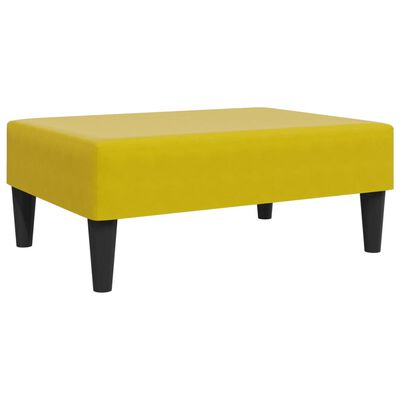 vidaXL Sofá cama de 2 plazas con taburete terciopelo amarillo