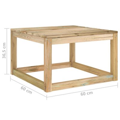 vidaXL Set de muebles de jardín 6 piezas con cojines madera impregnada